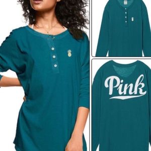 Victoria's Secret PINK Long Sleeve Campus Henley